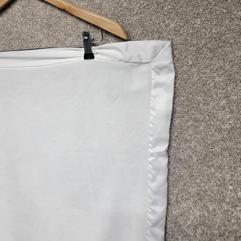 Carters White Baby Blanket‎ Solid Satin Trim Eyelet Baptism Ribbon 30
